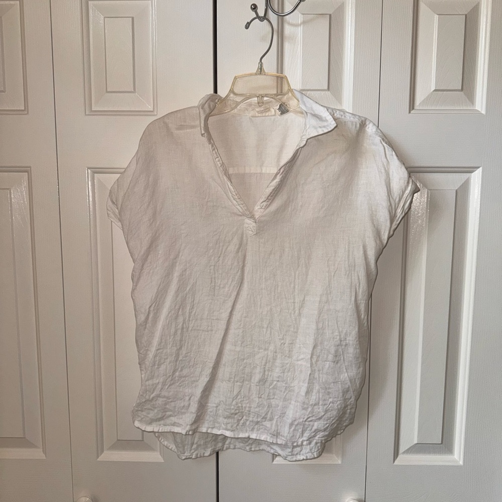 White Linen Women's Top